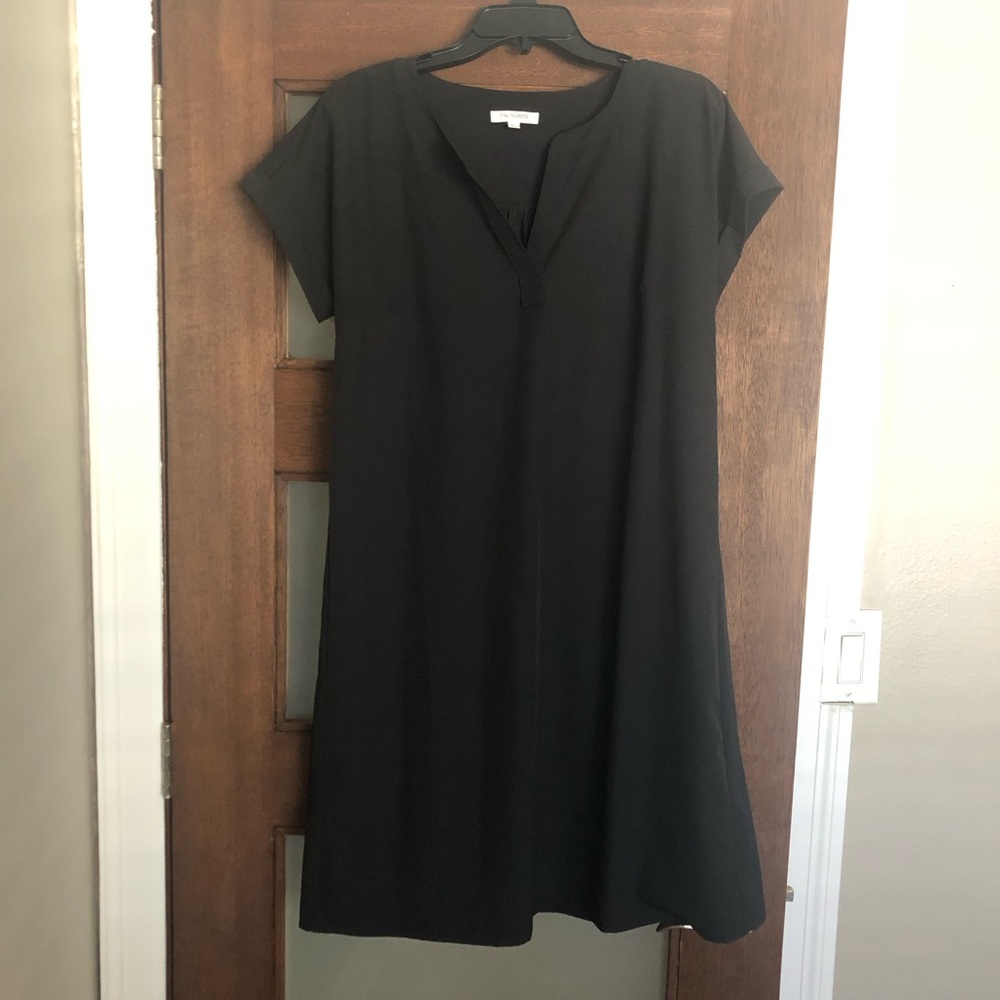 Talbots Classic Black Short-Sleeve Dress